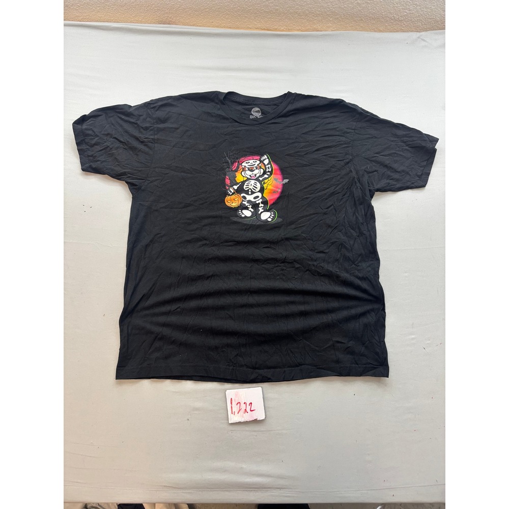Buc-ees Halloween Shirt Mens 2XL Black Spooky Stuff Skeleton Beaver Graphic Tee